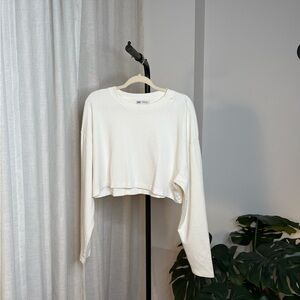 Zara Cozy Oversized Cropped Top - Size M